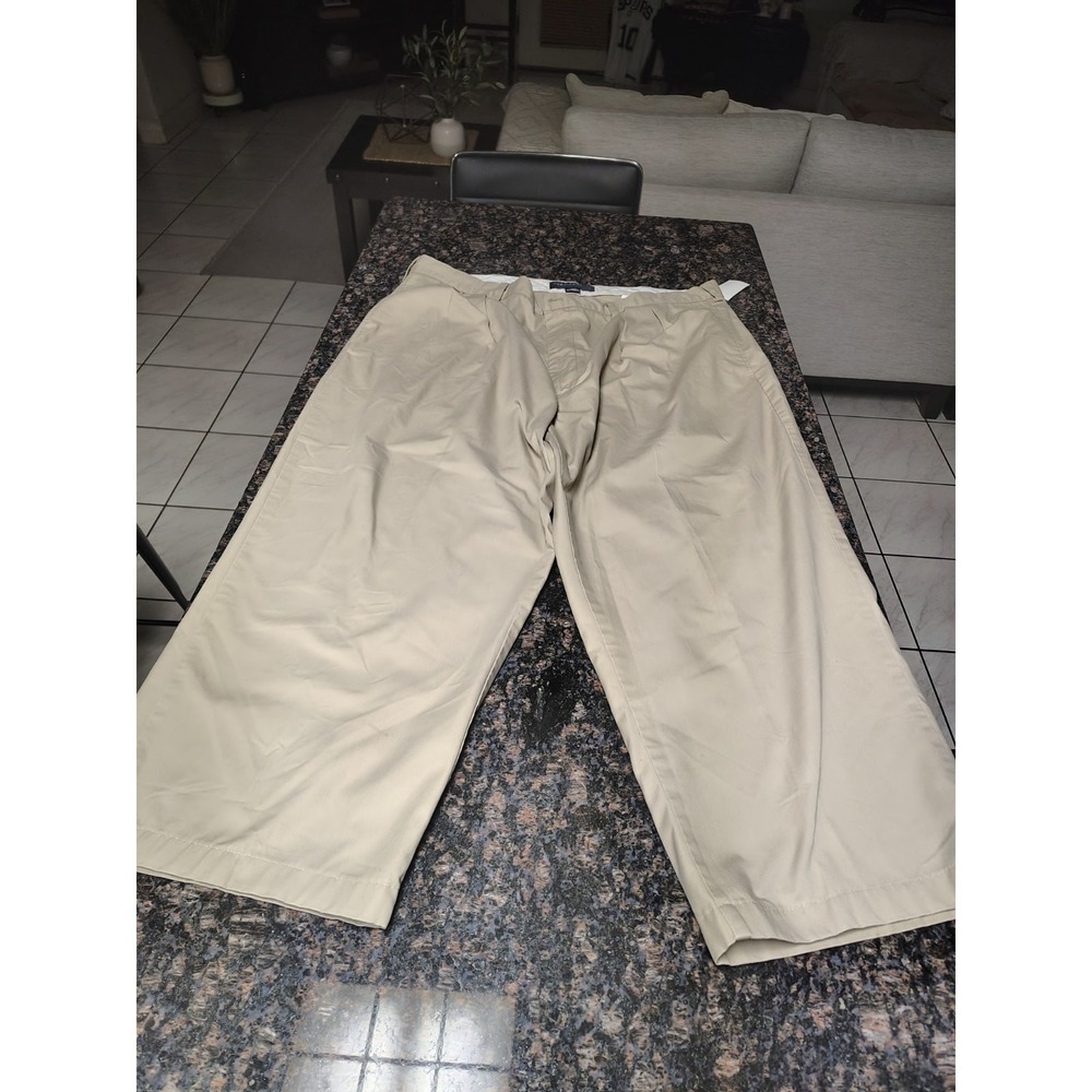 Vintage Polo Ralph‎ Lauren Hammond Pant 42x30 Tan Brown Cuffed Pleated Khaki